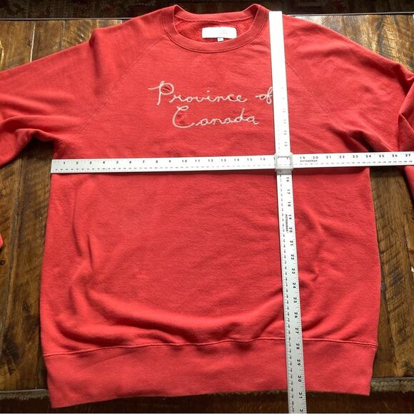 Province of Canada Embroidered Hand Script Sweatshirt XL Red - Picture 4 of 9